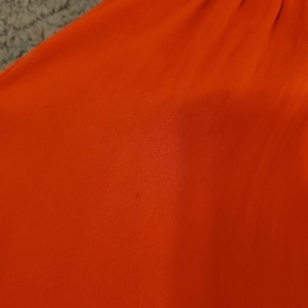 Dolce Vita Red Orange Strapless Silk Blend Dress - Picture 12 of 12